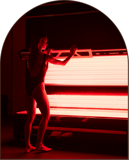 Red light therapy session