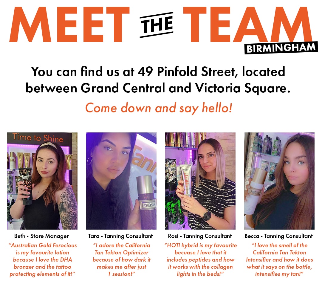 meet the team Birmingham Tanning Shop