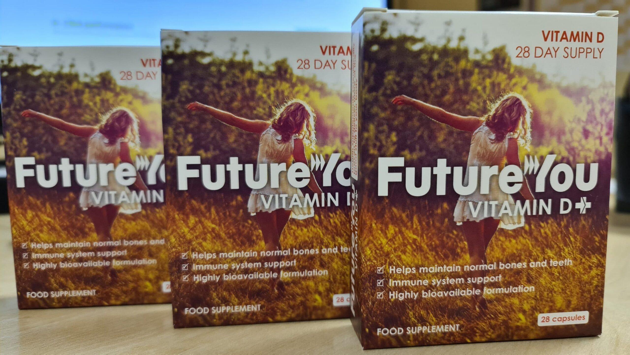 Future You Vitamin D plus 28 day supply food supplement for bones immune system support sold at The Tanning Shop UK