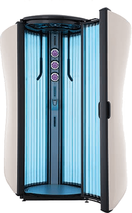 Alisun V500 standing tanning sunbed – vertical UV tanning beds available at The Tanning Shop UK