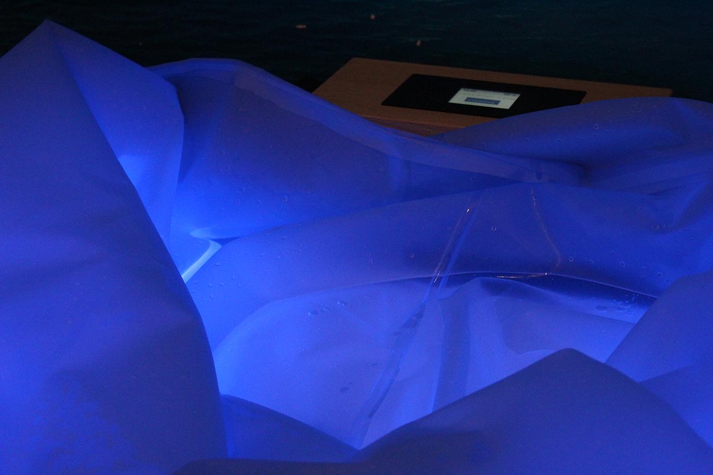 Zerobody Cryotherapy Dry Float Bed Interior with Blue LED Lighting – Cold Therapy Session at The Tanning Shop UK