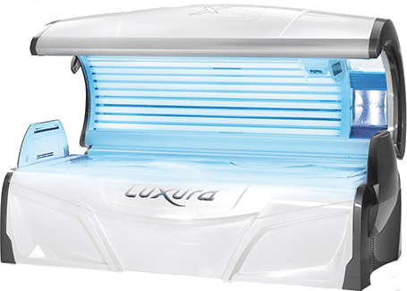 Hapro Luxura X5 lay-down tanning sunbed at The Tanning Shop UK