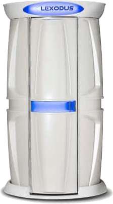 Lexodus standing tanning sunbed – vertical tanning beds available at The Tanning Shop UK