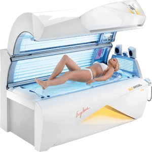 Sun Angel Ergoline lay-down tanning sunbed – premium sunbeds available at The Tanning Shop UK
