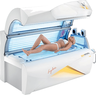 Sun Angel Ergoline lay-down tanning sunbed – premium sunbeds available at The Tanning Shop UK