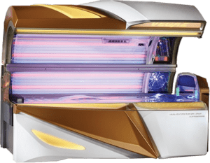 Hapro Vegaz Professional Stand-Up Tanning Booth with UV Lamps – Vertical Sunbed at The Tanning Shop UK