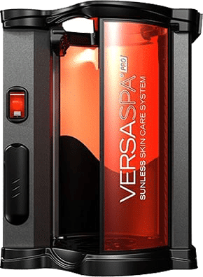 VersaSpa Pro sunless skin care spray tan booth in red – professional spray tanning at The Tanning Shop UK