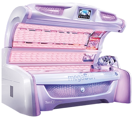 MegaSun 7800 lay-down premium tanning sunbed at The Tanning Shop UK