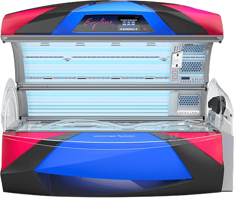 Ergoline Prestige Fusion Premium Lay-Down Tanning Bed with UV Lamps – Professional Sunbed at The Tanning Shop UK