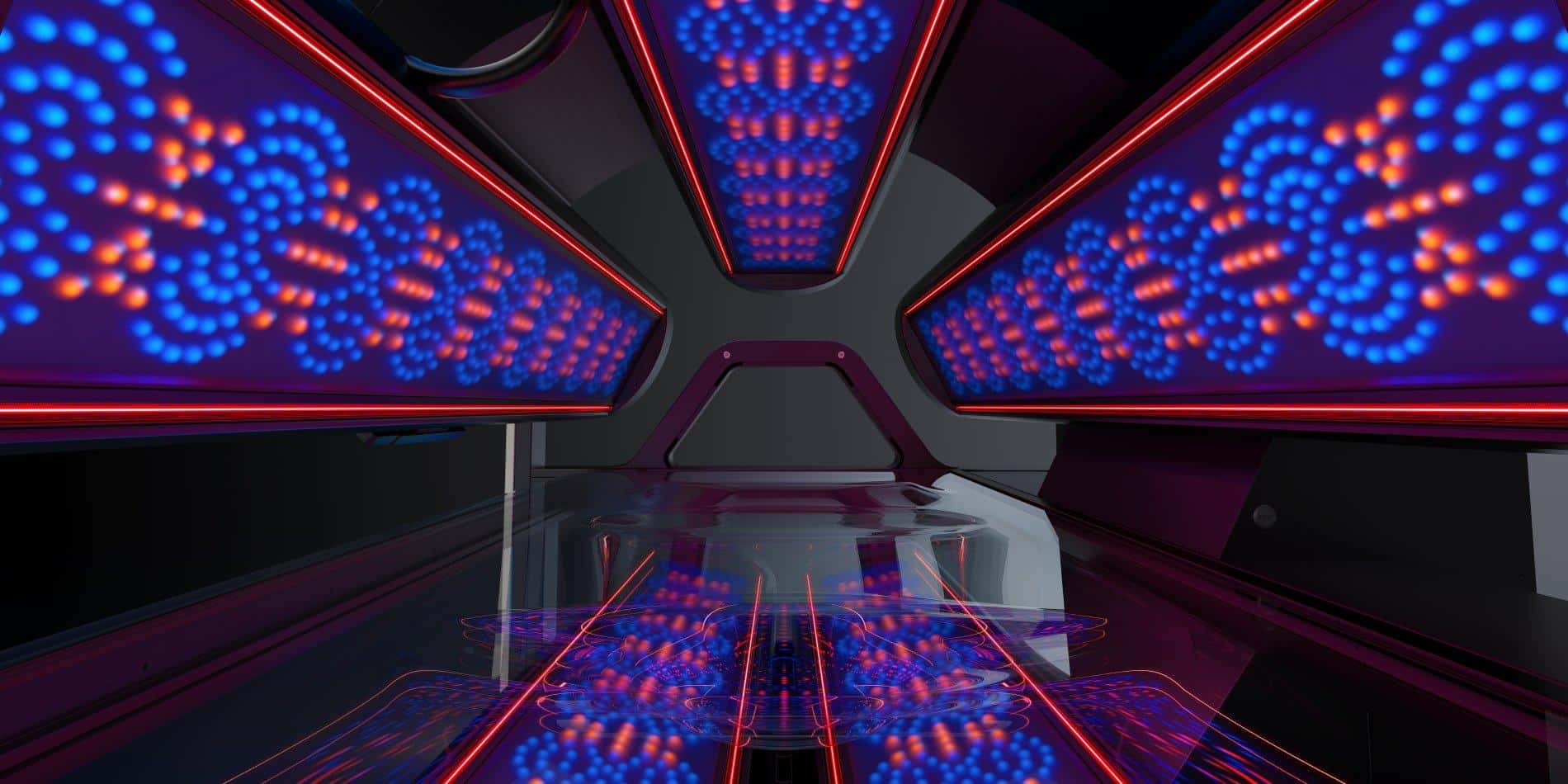 LED red light therapy bed interior lights