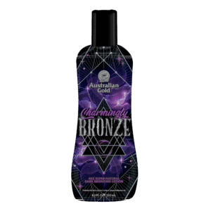 Charmingly Bronze Product Australian Gold Charmingly Bronze tanning lotion with 40X super-natural dark bronzing lotion, 250ml salon tanning bottle.