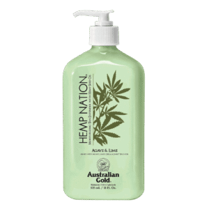 Australian Gold Hemp Nation Agave & Lime moisturizing tan extender with hemp seed oil, 535ml pump bottle.