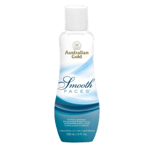 Smooth Faces Product Australian Gold Smooth Faces hypoallergenic fragrance-free facial tanning intensifier with clear complexion complex, 120ml bottle.
