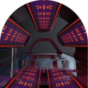 Interior view of the K11 Air Select sunbed canopy with advanced LED and UV tanning technology at The Tanning Shop UK