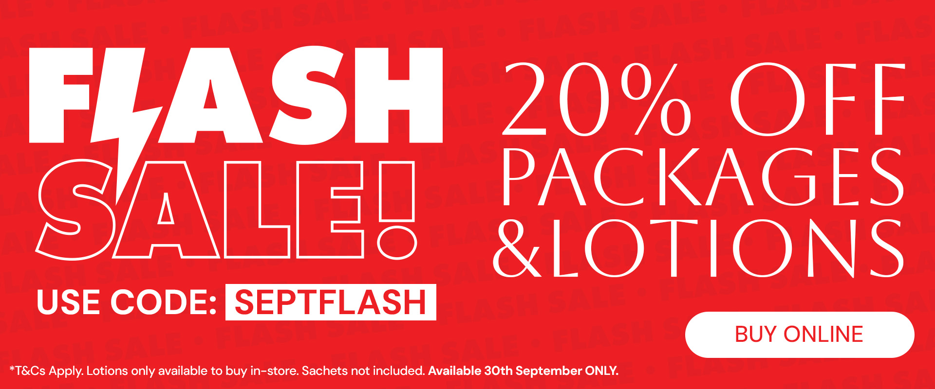 September Flash Sale Web Banner