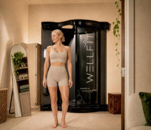 Woman with glowing, healthy skin following a WellFit skincare treatments